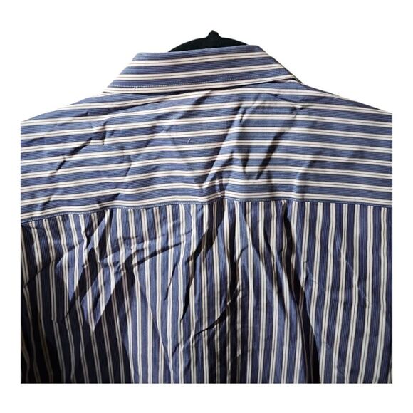 TALLIA Blue Striped Paisley Long Sleeve Button Down Shirt - Size Large - Picture 4 of 7